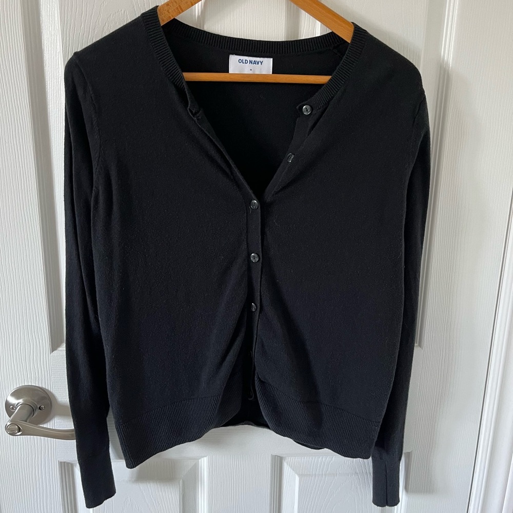 Black Button up Cardigan